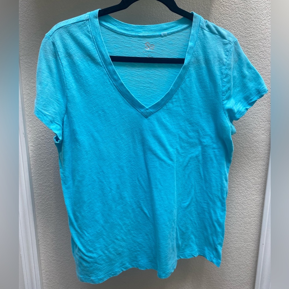 SO, Women’s, Juniors, T-shirt, V-Neck, Short Sleeve, Light blue, Size XL